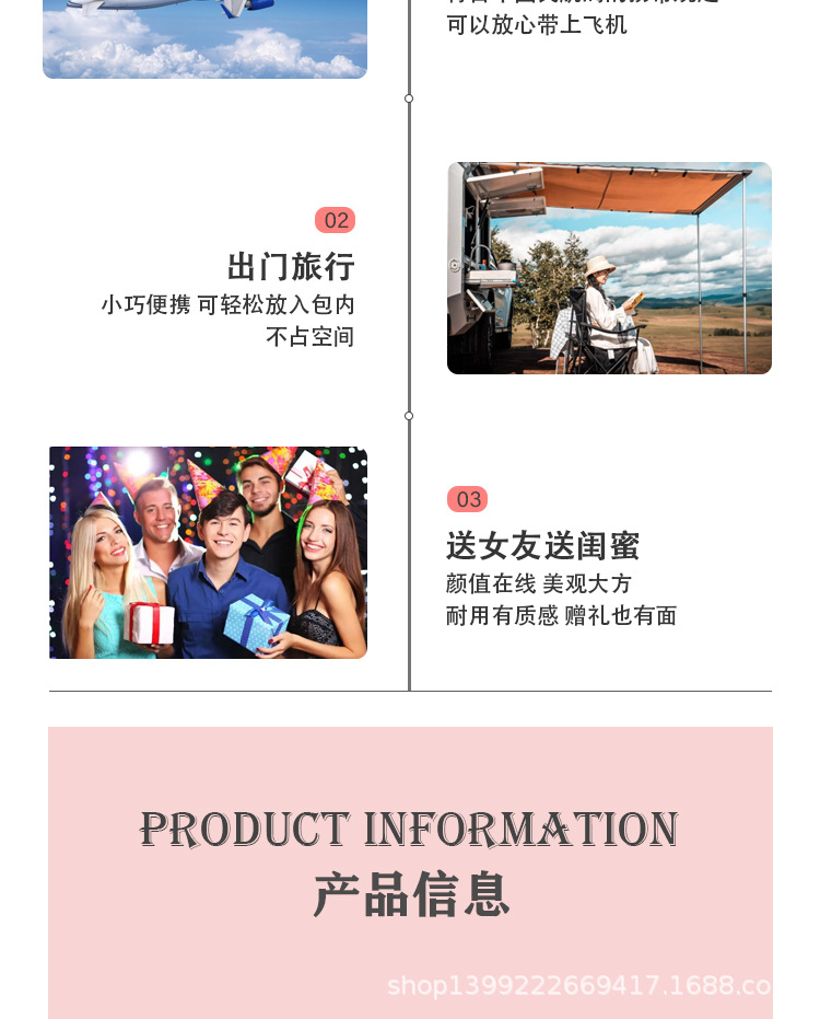Portable makeup brush set: foundation brush, loose powder, eyeshadow brush, lip brush, complete set of soft bristles with makeup mirror box Application Scenario