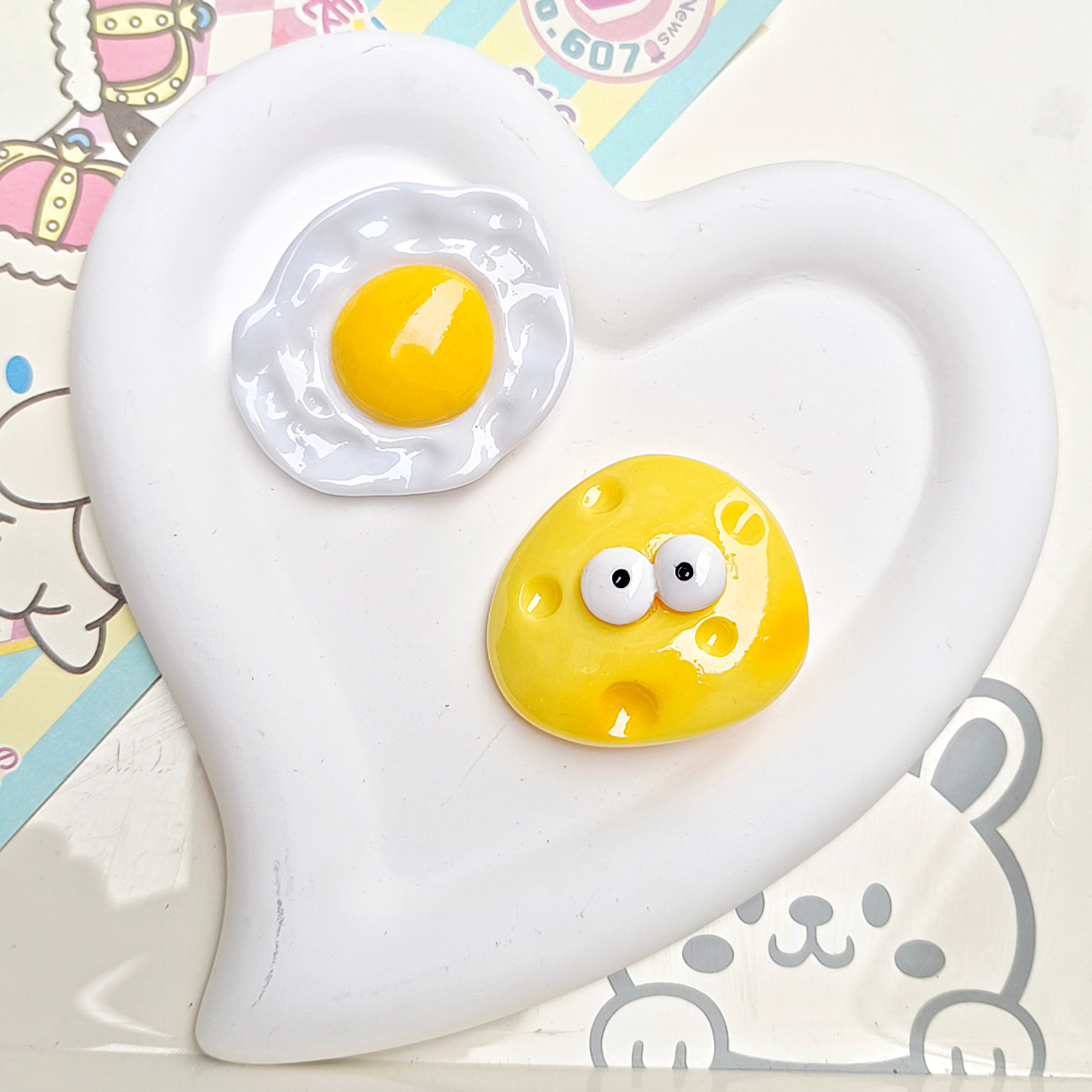 Stuffy Cheese Hairpin Ins Style Cartoon Three-Dimensional Cheese Eggs Bangs Clip Cute Girl's Side Clip Hairpin