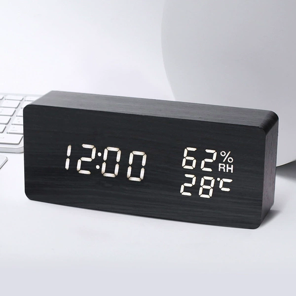 Black Wood and White Character-Rectangular