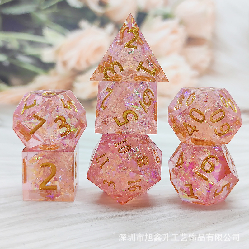 Resina de ángulo agudo DADOS COC corriendo grupo Cthulu DND Dragon y Dungeon juego de mesa TRPG poliédrico DADOS