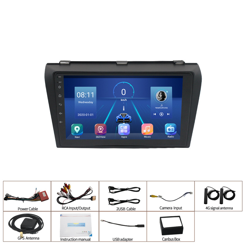 Aplicable al viejo Mazda 3 Android navegación coche reproductor MP5 Radio 4 + 64 incorporado Carplay