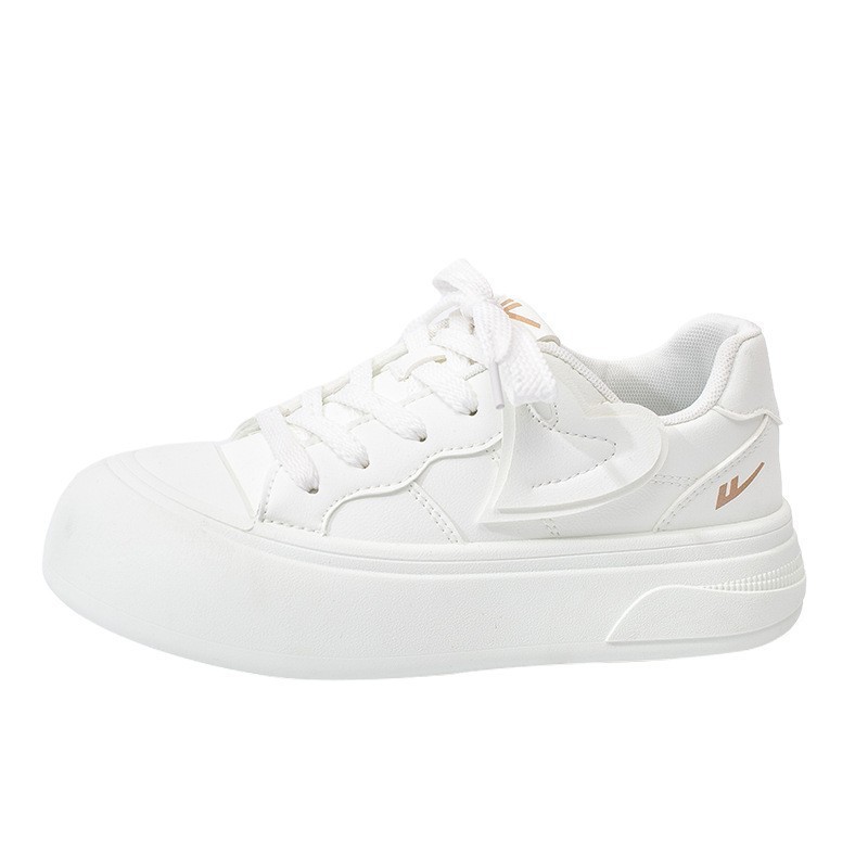 Huili nuevo calentamiento de terciopelo, zapatos blancos de suela gruesa, zapatos de skate de moda de invierno para mujeres, zapatos de algodón altos y hermosos juveniles.