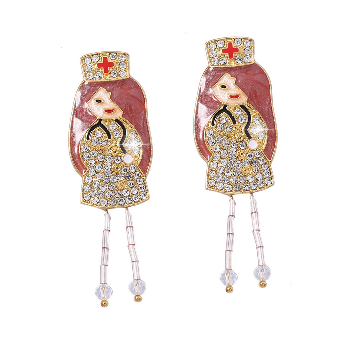1 Pair Cartoon Style Cartoon Character Zinc Alloy Earrings display picture 10