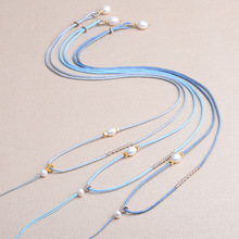 DIY手工珍珠纤细款锁骨链挂绳翡翠叶子平安扣小挂件水晶蜜蜡挂绳