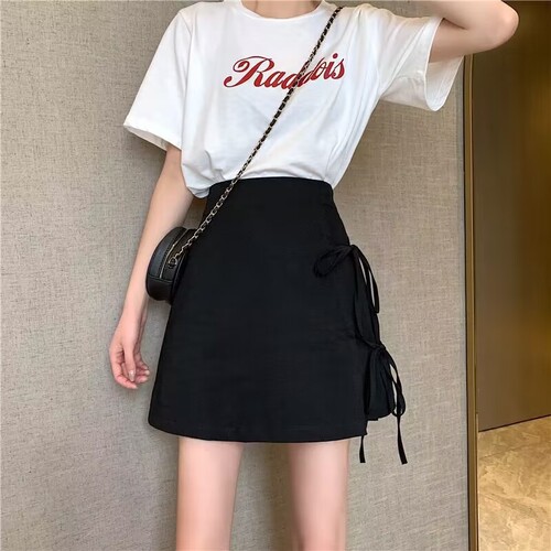 2025 summer irregular new style skirt, high-rise umbrella skirt, slimming, big swing skirt, suit, a-line short skirt, waist skirt