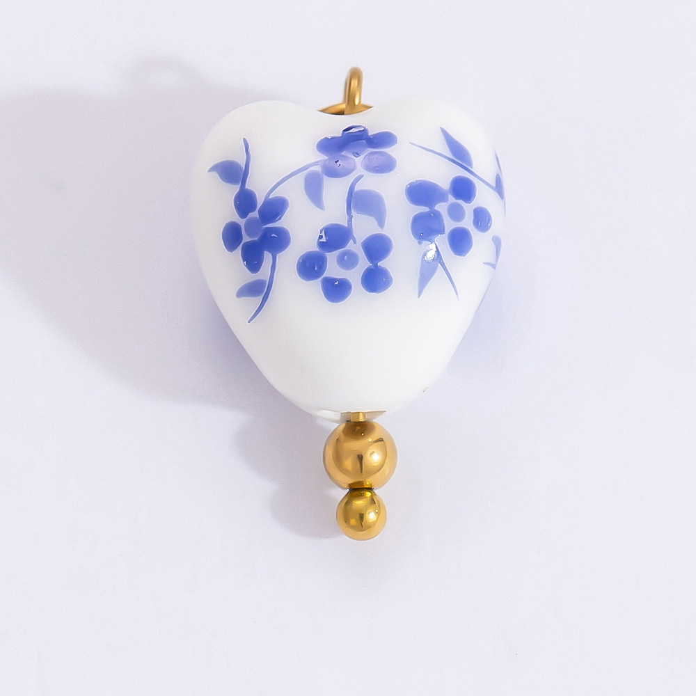 1 Piece Set 4.29*24.15mm 304 Stainless Steel Zircon PVD Coated Real Gold Plated Heart Shape Flower Butterfly Polished Pendant DIY Jewelry Accessories display picture 20