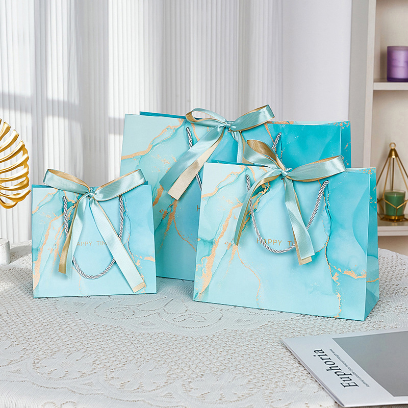 Nordic Ins Style Marble Gift Bag, Tote Bag, Paper Bag, Holiday Gift Bag, Clothing Packaging Bag, Bag