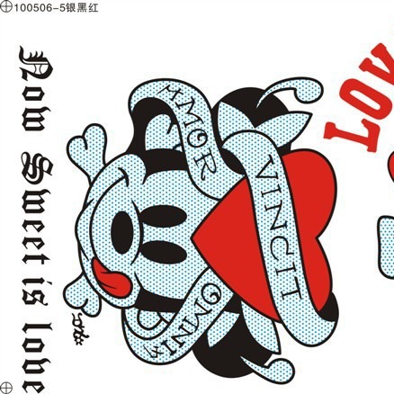 厂家直销植毛烫图 植绒烫画 绒毛烫画 尼龙烫画