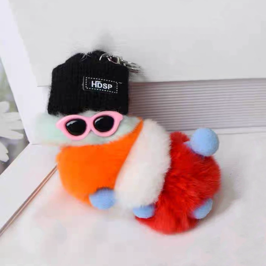 Plush pendant, keychain, bag, accessory, caterpillar