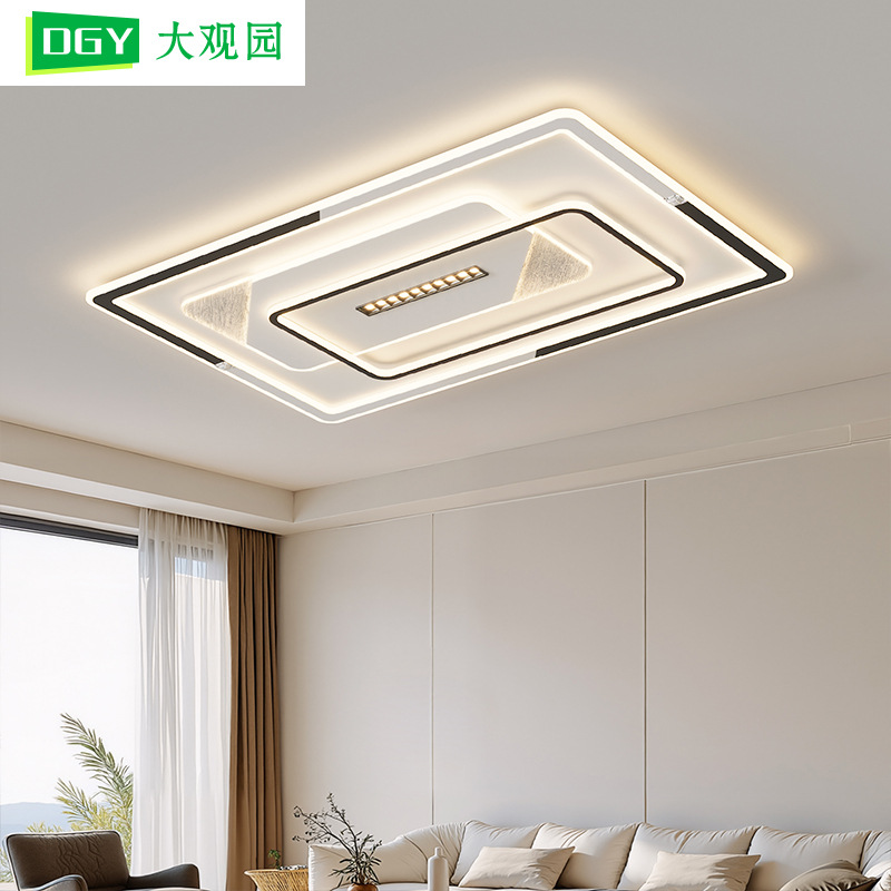 Lámpara de techo de sala de estar moderna y sencilla, luz de techo de sala de protección ocular LED para el hogar súper brillante nórdico de alta gama 440L