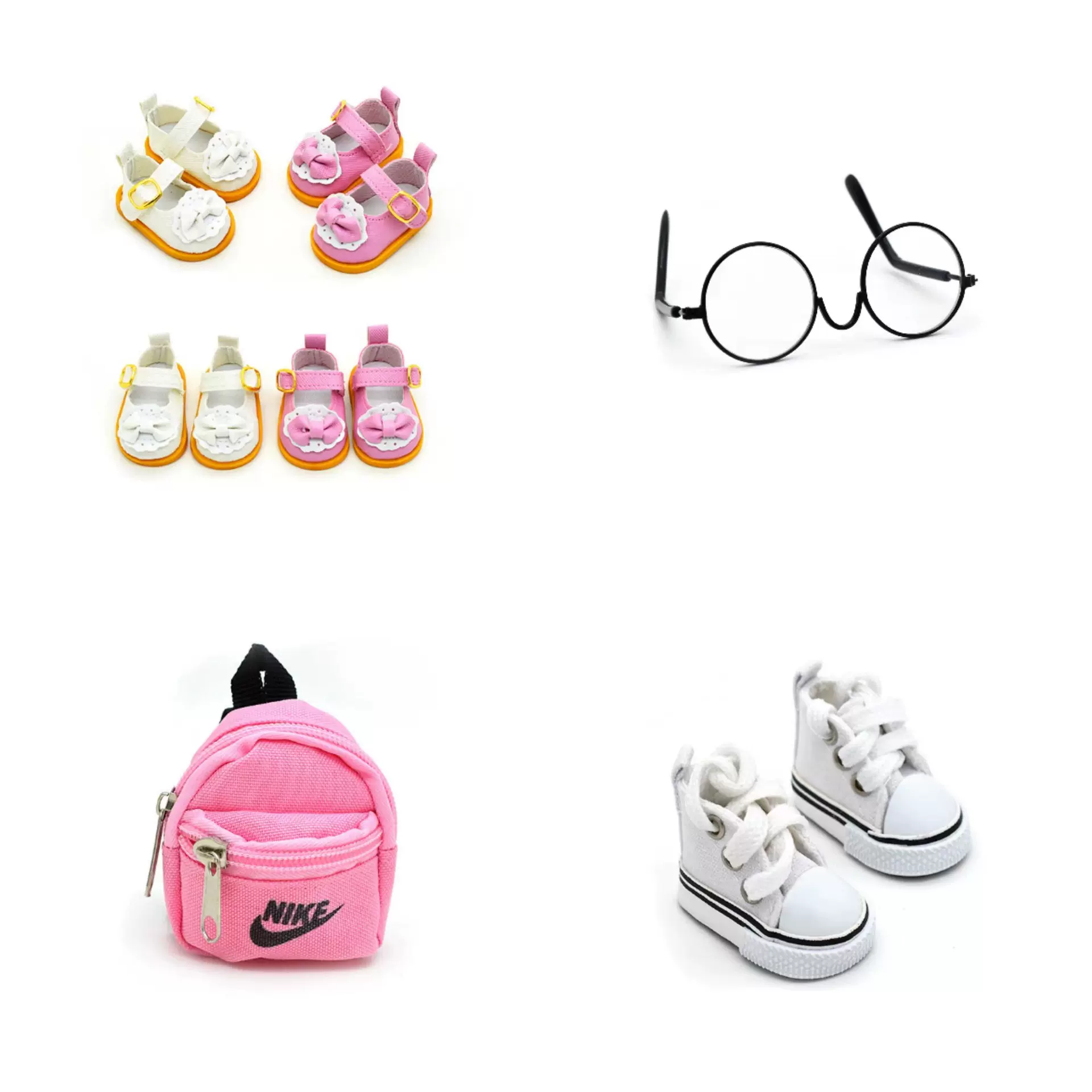 20CM棉花娃娃各种小配饰相机眼镜背包鞋子 BJD鞋娃三岁时尚装饰