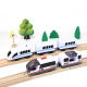 Children's educational compatible wooden track electric locomotive accessories magnetic conjoined simulation harmony train toy