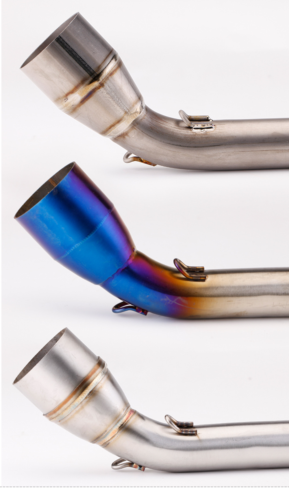 Suitable for Sanyang motorcycle DRG158 7 front exhaust pipe full section stainless steel exhaust modified carbon fiber tail section