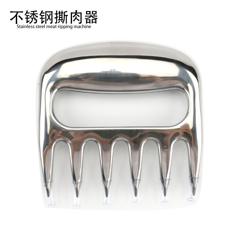 Stainless Steel Meat Tearing Tool, Heat-Insulated Turkey Fork Tool, Bear Claw Kitchen Tool for Tearing Chicken, Anti-Scald Meat Tearing Tool