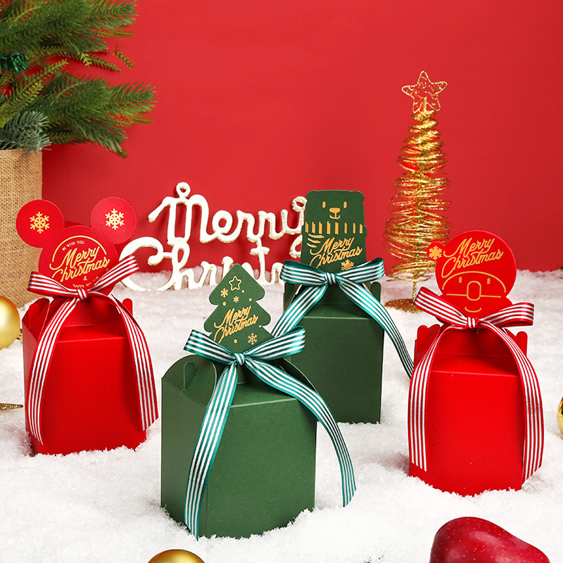 圣诞节礼物盒平安夜手提苹果盒糖果盒子平安果包装盒创意小礼品盒