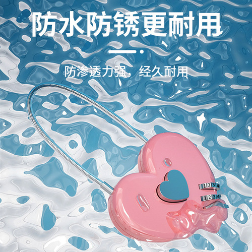 Wholesale cartoon combination lock padlock lock small lock cabinet lock student dormitory suitcase mini universal type