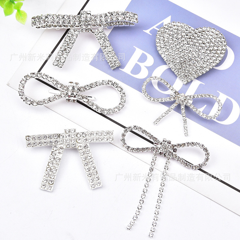 Spot Wholesale Flash Diamond Bowknot Bro...