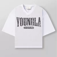 YOUNGLA американский прилив негабаритная футболка для мужчин спортивный фитнес быстротушащий дышащий большой сетчатый принт топ с короткими рукавами