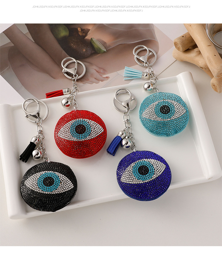 Modern Style Alloy Devil's Eye Men's Bag Pendant Keychain display picture 3