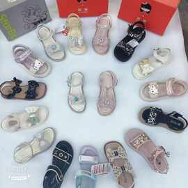 女童凉鞋品牌尾货夏季儿童运动凉鞋软底女孩夏鞋女宝鞋子夏款大童