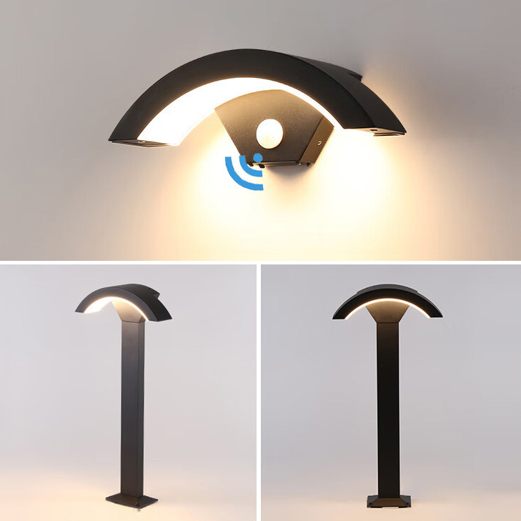 Special Offer Led Outdoor Waterproof Sensor Wall Light for Courtyard, Simple and Creative Outdoor Balcony Entrance Moon-Shaped Wall Light