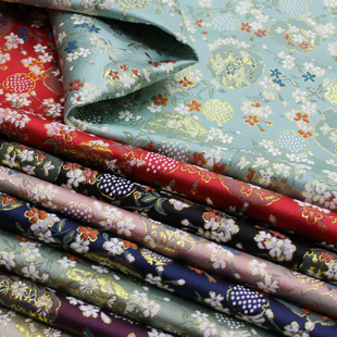 Kimono cos doll cheongsam film and television decoration handmade silk fabric brocade jacquard Japanese and Korean style fabric