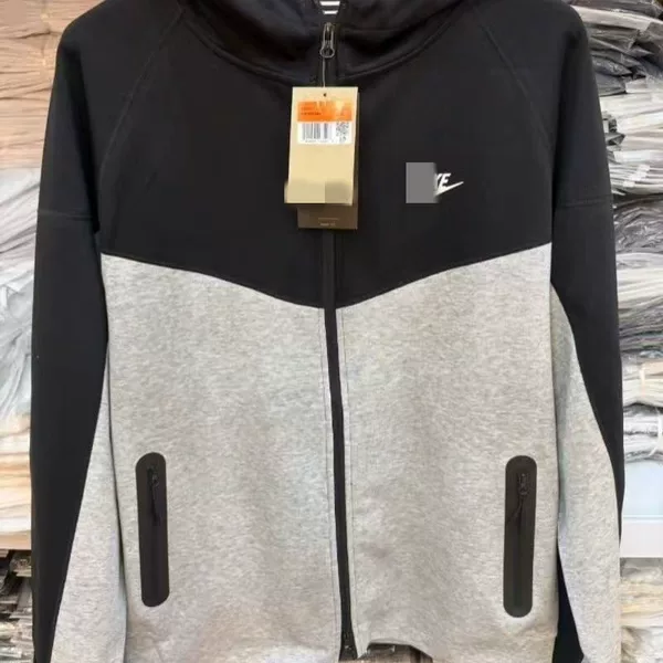 Men's and Women's Spring, Autumn and Winter Knitted Suit Heavyweight 320g Windproof Jacket Casual Running Training Sweatpants Sweatshirt