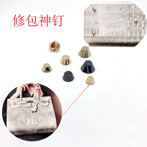 Wholesale platinum bag die-cast zinc alloy screws bucket feet diy luggage hardware accessories repair kit accessories