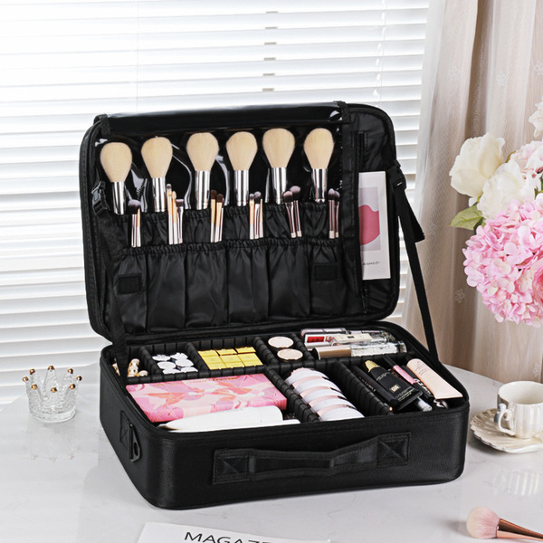 Capacious cosmetic bag