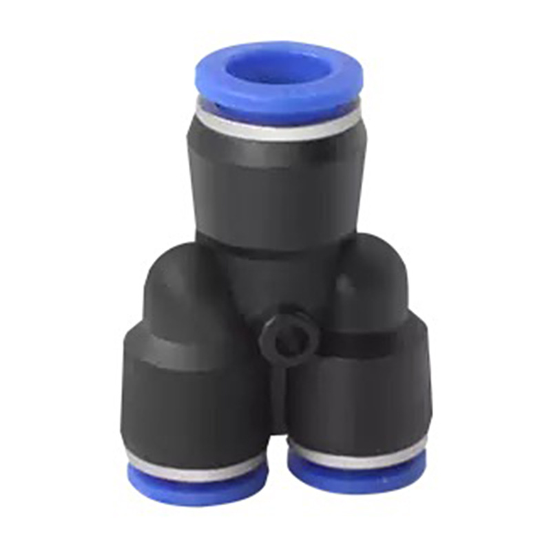 【厂家出口批发】三通Y型变径快速连接PU气管塑料气动三通接头