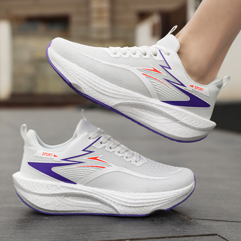 Nuevos zapatos de carreras transpirables para parejas elásticos de carbono zapatos deportivos de carreras de velocidad para hombres y mujeres zapatos de maratón profesionales para hombres image 17