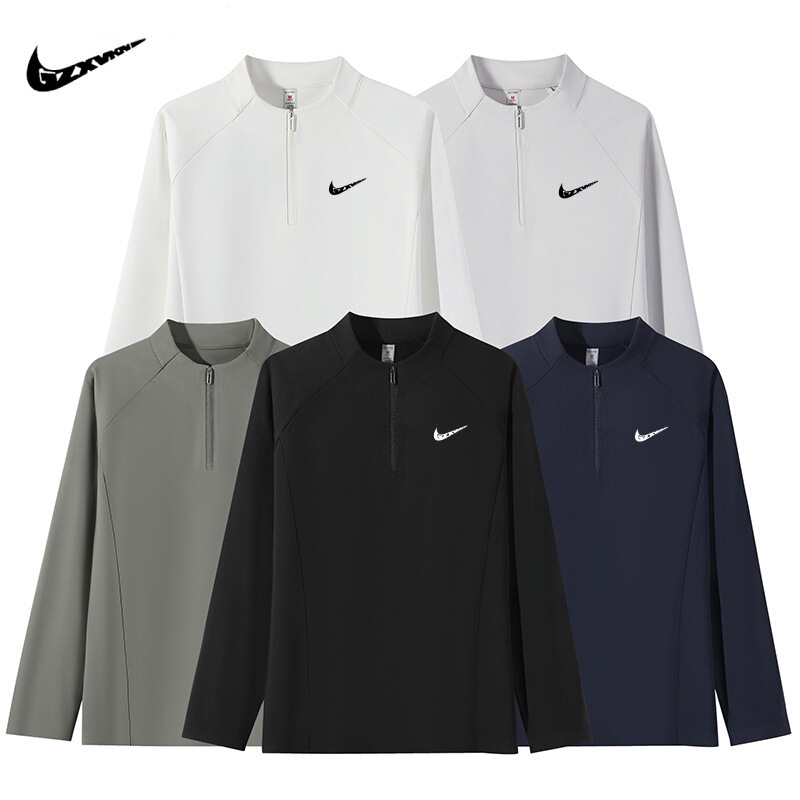Autumn and Winter New Half-High Collar Zippered Raglan Slim-Fit Design Loose Comfortable Versatile Casual Long-Sleeve Stand-Collar Sweatshirt for Men Autumn and Winter New Half-High Collar Zippered Raglan Slim-Fit Design Loose Comfortable Versatile Casual Long-Sleeve Stand-Collar Sweatshirt for Men