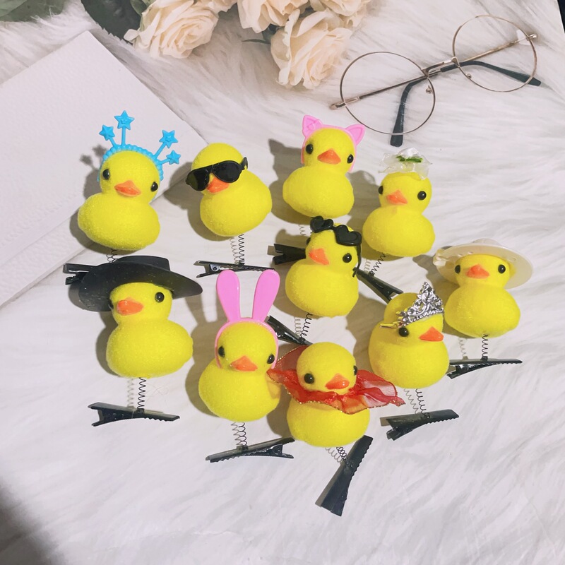 小黄鴨ヘアピン児童戸外小鴨ヘアピン子かわいいアクセサリー観光スポット露店玩具メーカー|undefined