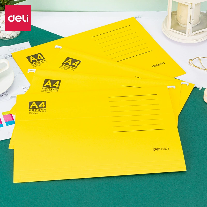 Deli 5468 Подвесная папка A4 высокая папка для бумаг, быстрая подача, холодный футбольный файл