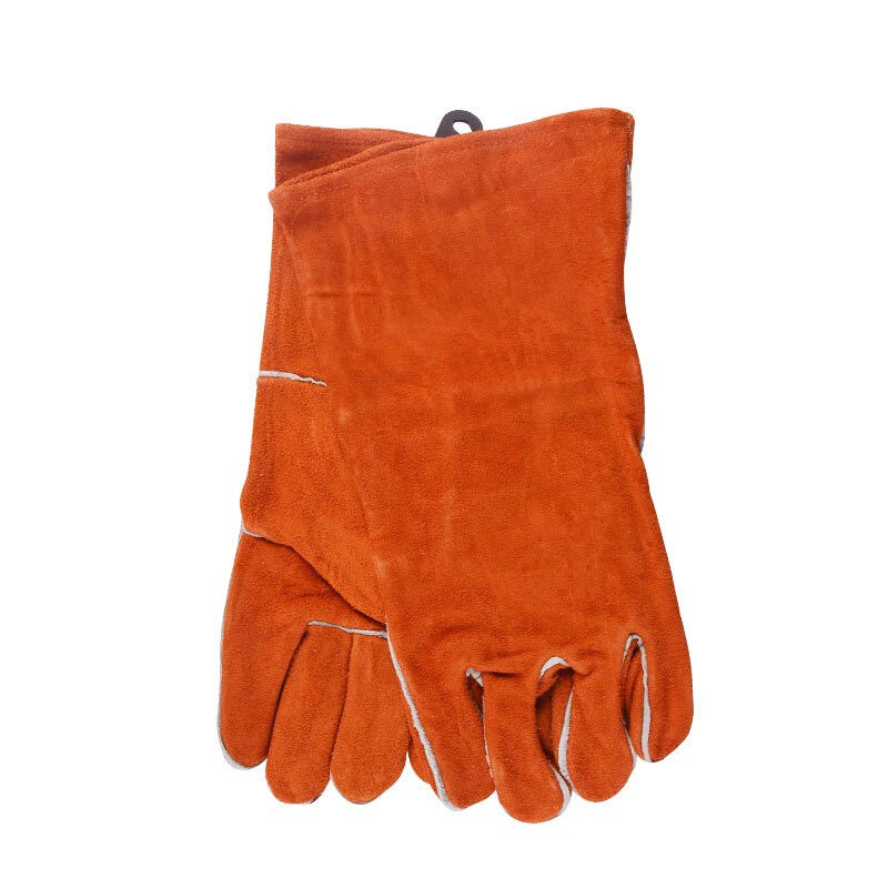 威特仕10-0100锈橙色斜拇指款牛皮烧焊手套 耐磨舒适隔热防护手套