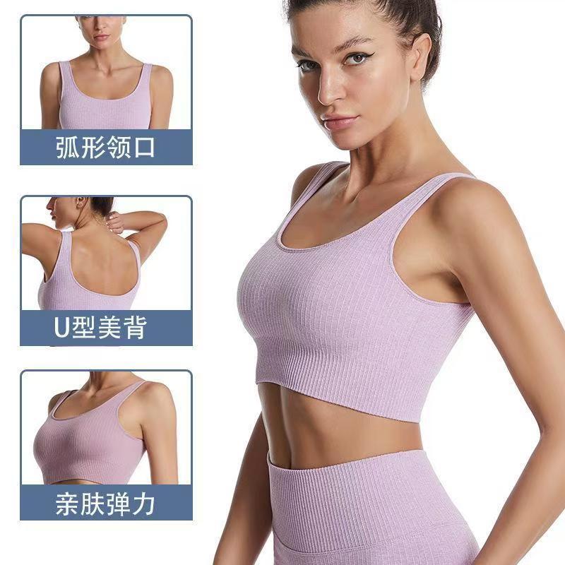 Europa y los Estados Unidos a punto transfronterizo de gran tamaño sujetador antichoque fitness chaleco de poliestireno bra ancho cinturón de hombro ropa de yoga