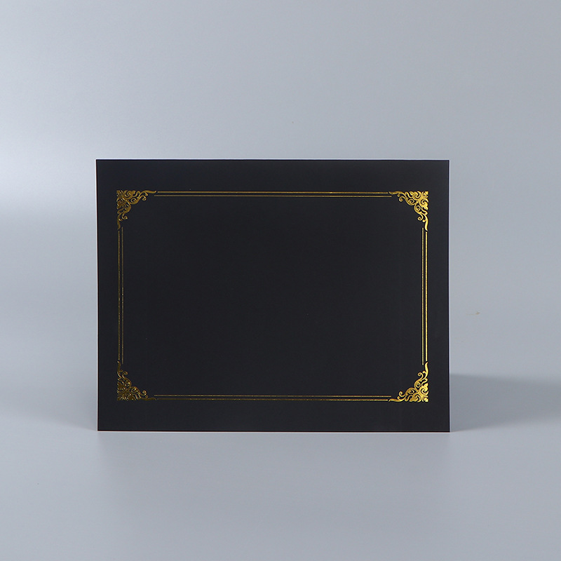 Black certificate cover