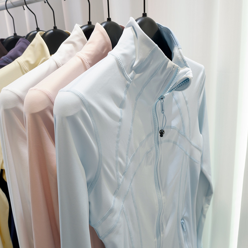 Spring Women's Sports Yoga Jacket Jacket Tight Casual Jogging Jacket Cardigan Zipper Stand Collar Long Sleeve Breathable