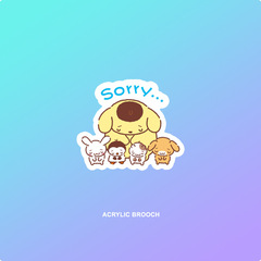 亞克力別針掛件小配飾貼片兒童徽章卡通可愛萌萌布丁狗包包胸針女