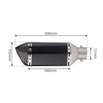 Motorcycle exhaust pipe Jinzhan 6 Gy6 Universal Exhaust