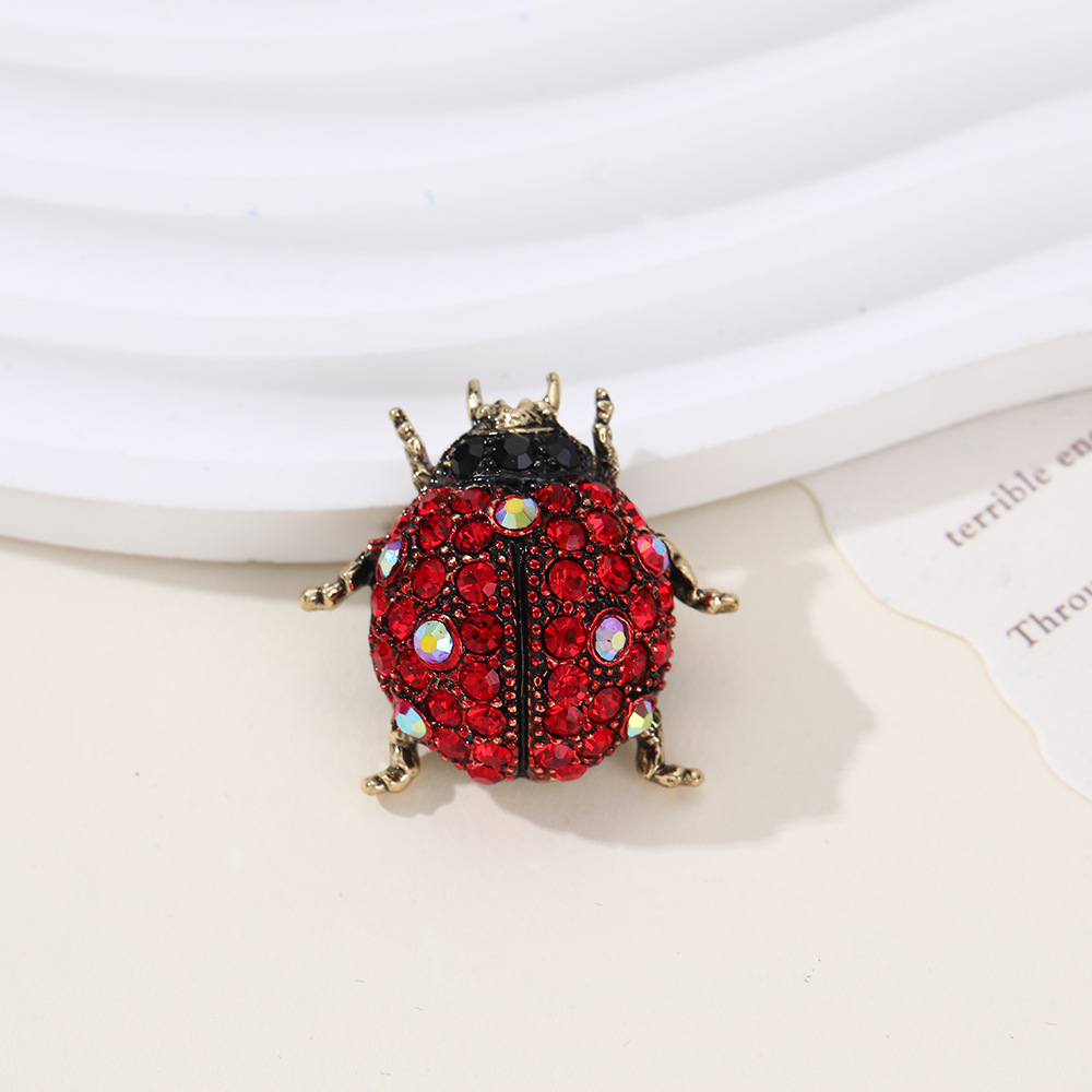 Eco-Friendly Alloy Enamel Animal Brooches: Bird, Beetle, Frog Brooches, High-End Diamond-Encrusted New Models, Cross-Border Brooch Wholesale