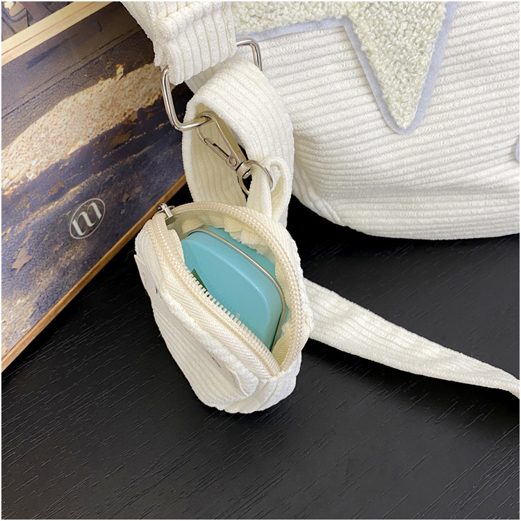 Large-capacity five-pointed star bag, women's crossbody Instagram summer cute and versatile single-shoulder canvas bag, student commuting dumpling bag undefined