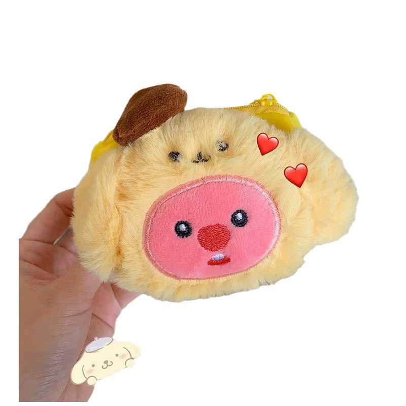 Карикатурный креативный кошелек, кукла, подвеска, плюшевые наушники, organizer bag, енот
