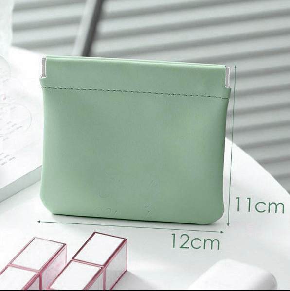 Exprimir metralla bolsa de cosméticos mini lápiz labial bolsa pu moneda monedero joyería bolsa de almacenamiento de auriculares bolsa de almacenamiento