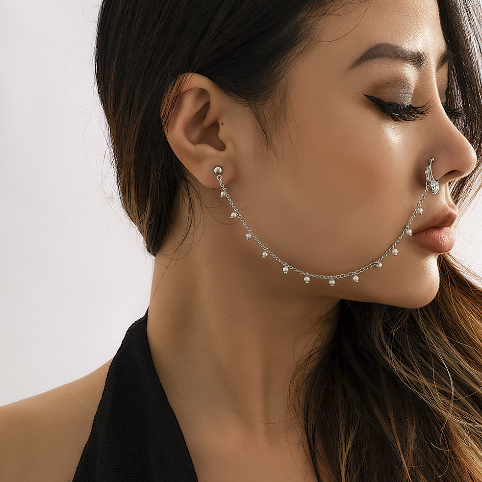 European and American jewelry, ethnic style, Su style, no punching nose studs, nose accessories, sweet and cool earrings, puncture nose rings_voghion.com