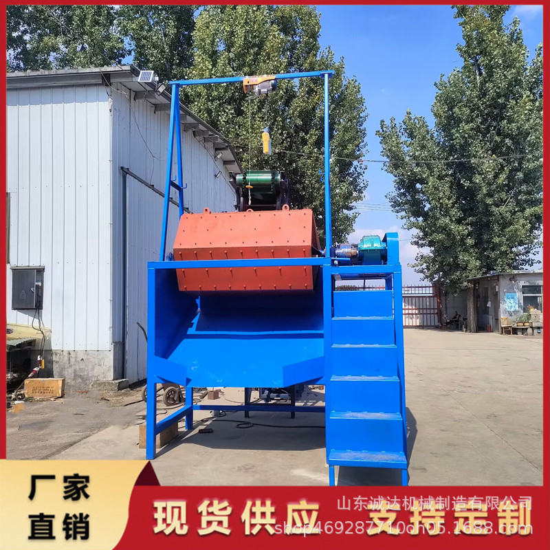 铺路石倒棱角滚筒抛光机 打孔式六角滚筒抛光机 铁件打磨除锈设备