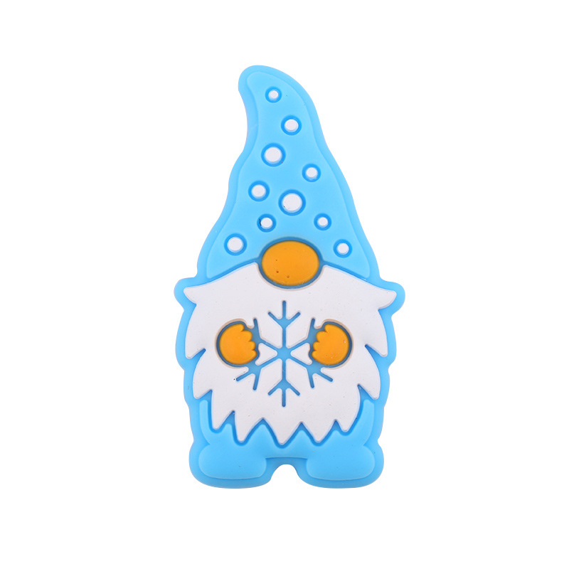 Amazon nuevo bebé caricatura Santa Claus dientes molares joyería creativa DIY accesorios de cadena de tetas