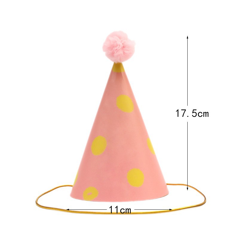 Sombreros de cumpleaños de embalaje independiente, sombreros de fiesta, sombreros de punta, sombreros de fiesta para bebés, sombreros de pastel
