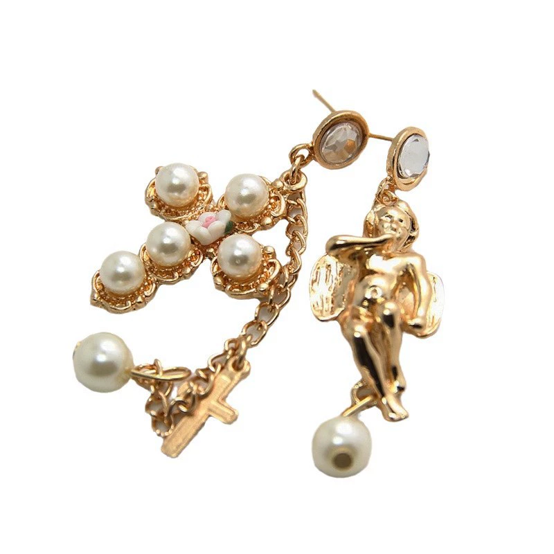 Слушайся: Retro asymmetrical earrings, (Cross-border trading), European style