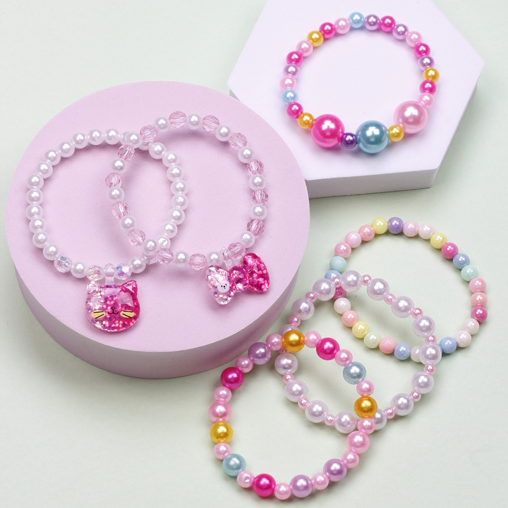 Fashion Letter Butterfly Plastic Beaded Kid's Bracelets 6 Pieces display picture 23